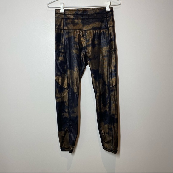 Zyia Bronze Metallic Hendrix Pocket Leggings size 4 - Picture 3 of 14